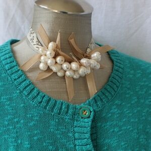 Handmade cultured pearl necklace